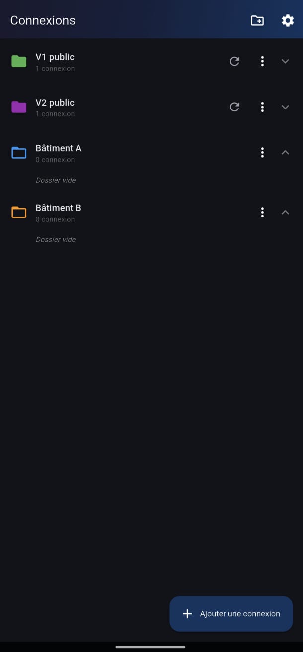 Gestion des connexions